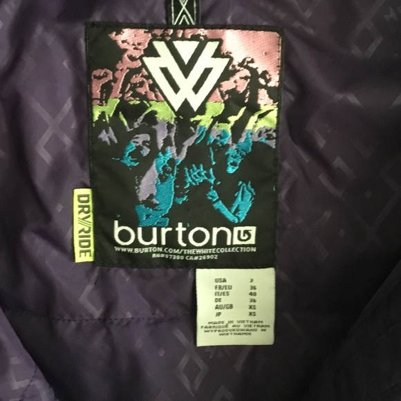 Burton Shaun White Collection Baby Cakes Jacket Purple Size 3 Sma… - Picture 5 of 13